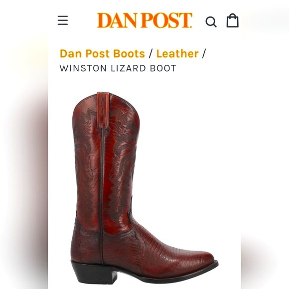 DanPost cowboy boots Winston (lizard) size 12